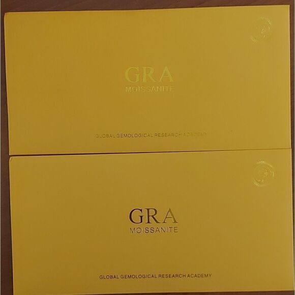 Gold 0.5 Carat Moissanite 925 Silver Sterling Stud Earrings - Picture 10 of 10